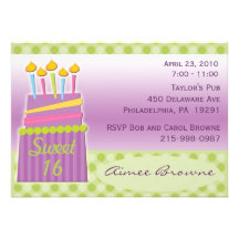 Sweet 16 Birthday Party Invitation