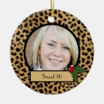 Sweet 16 Leopard Print Christmas Ornament
