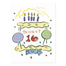 Sweet 16 postcard