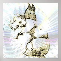 Sweet Angelic Wings Dazzling Cherub Poster