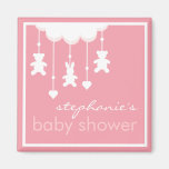 Sweet Baby Girl Pink Mobile Baby Shower Favour Magnet
