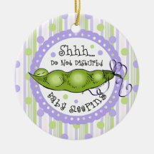 Sweet Baby Pea Door Nursery Hanger Ornament