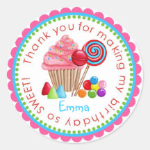 Sweet Candy Land Cupcake Lollipop Stickers
