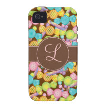 Sweet Candy Store on Chocolate Monogram Case Case-Mate iPhone 4 Covers