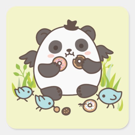 Sweet Doughnut Party! Square Sticker