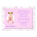 Sweet Girl's Crown Birthday Party Invitation