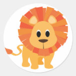 Sweet Lion Round Stickers