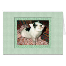 Sweet Mochi the Pig Greeting Card