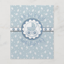 Sweet One Boy Advice Card Personalized Flyer