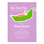 Sweet Pea in a Pod (Purple & Green) Custom Invites