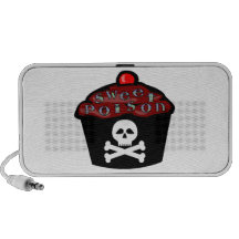 Sweet Poison Cupcake Skull & Crossbones Speakers