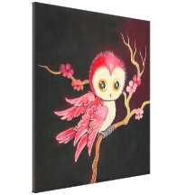 Sweet Red Owl Canvas Prints