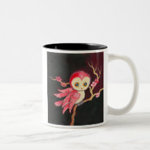Sweet Red Owl Coffee Mugs