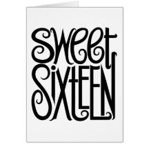 Sweet Sixteen black Card