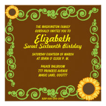 Sweet Sixteen Eternal Spring Invitation Card-Cust.