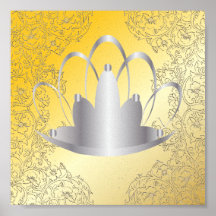 Sweet Sixteen Filegree Tiara Silver Gold Poster
