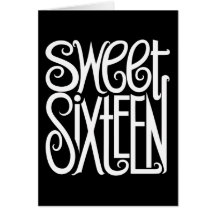 Sweet Sixteen white Card