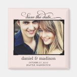 Sweetly Framed Save The Date Magnet - Pink