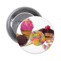 Sweets made by triangles pinback buttons