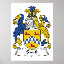 Swift Family Crest Posters