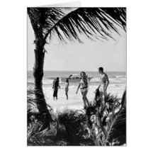 Swimmers on the Beach, Marco Island, Florida, 1966 Cards