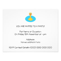 Swimming Duck. Invites