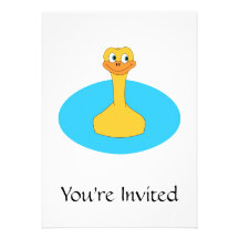 Swimming Duck. Personalized Announcements