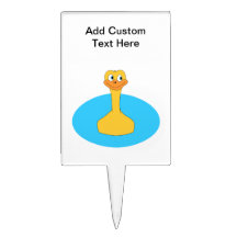 Swimming Duck. Rectangular Cake Toppers