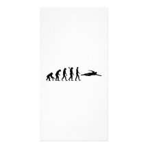 Swimming evolution personalized photo card