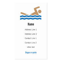 Swimming Icon Business Card