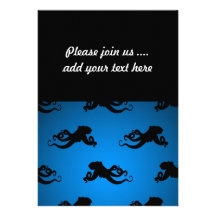Swimming Octopus Silhouettes Invitations
