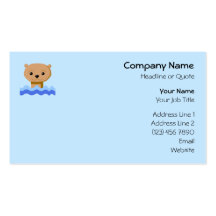 Swimming Otter. Business Card