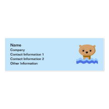 Swimming Otter. Business Card Template