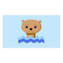 Swimming Otter. Business Card Template