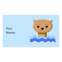 Swimming Otter. Business Cards