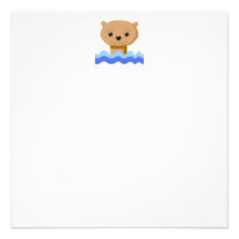 Swimming Otter. Custom Announcement