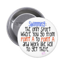 Swimming Pinback Buttons