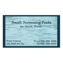 Swimming Pool Business Card