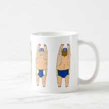 Swimming pool coffee mugs