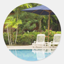 Swimming pool round stickers