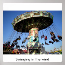 Swinging in the wind posters