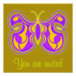 Swirling Butterfly Invitation