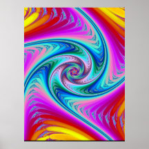 Swirling Neon Poster