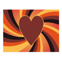Swirling Valentine in Browns Post Cards