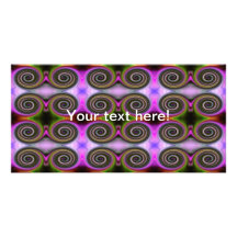 Swirls pattern photo card template