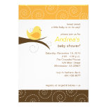 Swirly bird Gender Neutral Baby Shower Invitation
