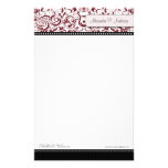 Swirly Cranberry Boutique Designer Stationery
