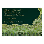 Swirly Floral Paisly SeaBlue and Lime Business Card Templates