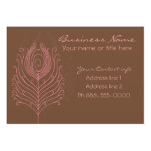Swirly Peacock Feathers Business Cards
