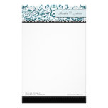 Swirly Teal Boutique Designer Stationery